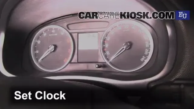 2007 Skoda Roomster HTP 1.2L 3 Cyl. Horloge Régler l'horloge